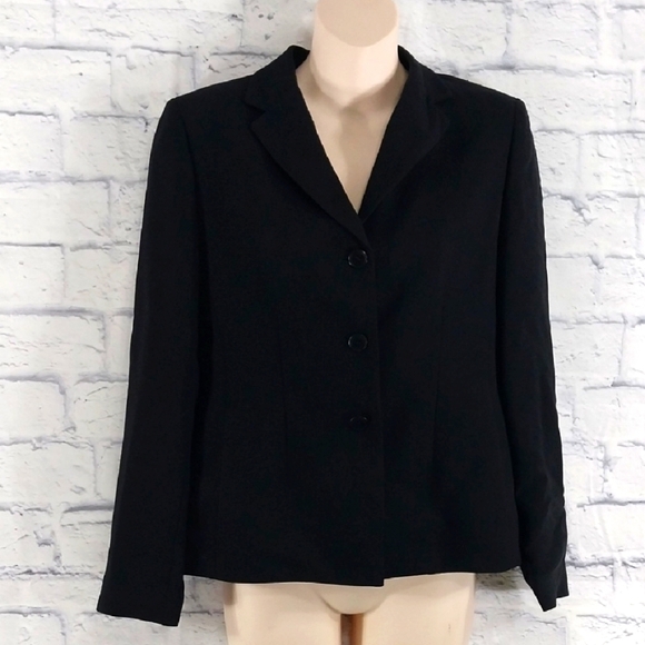 Casual Corner Annex Blazer Black Classic Sz 2P - Picture 1 of 4